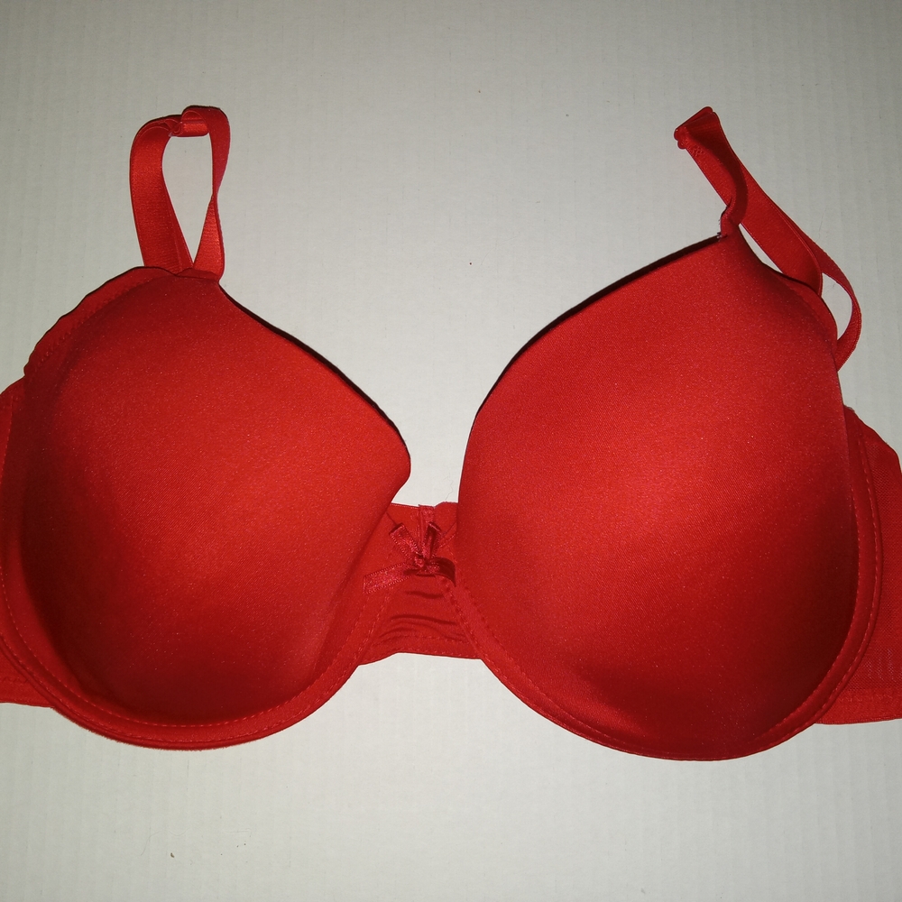 Adrienne Vittadini Solid Red Women's Bra Sz 40D